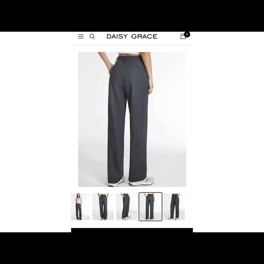 Daisy Grace Grey Wide-Leg Pants size small